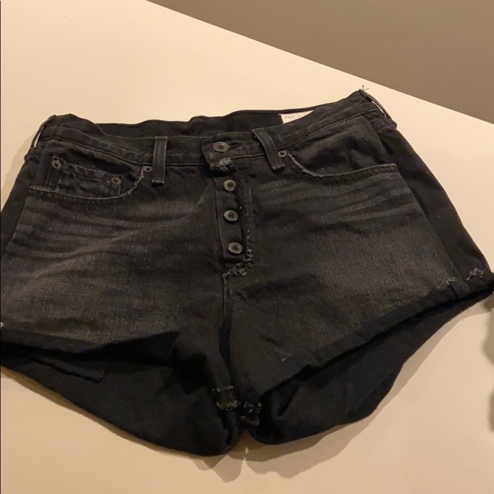 Rag & bone black high waisted shorts
